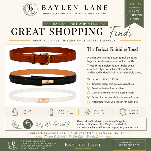 Best Women's Leather Belts: Three Timeless Styles You'll Wear for Years
