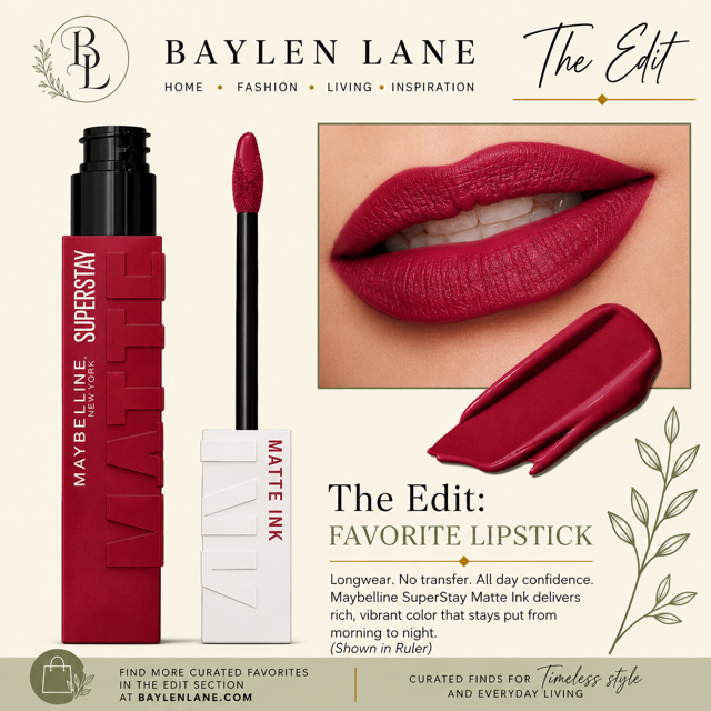 The Edit:  Favorite Lipstick - Maybelline Super Stay Matte Ink Liquid Lipstick