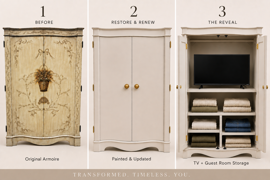 How to Turn an Old Armoire Into a TV Cabinet: A DIY Armoire Makeover
