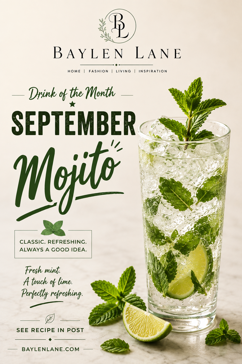 Easy Classic Mojito Recipe with Fresh Mint + A Raspberry Mojito Twist