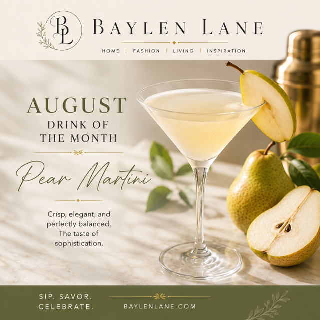Drink of the Month:  Pear Martini