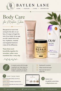 Body Care Favorites for Mature Skin