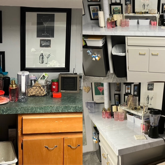 From Forgotten to Fabulous: A Basement Counter Bar Makeover on a Budget.